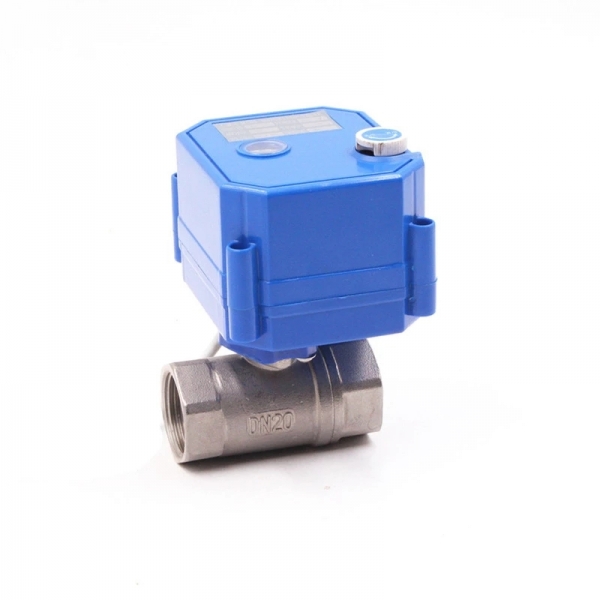 304 Stainless Steel Motorized Ball Valve Electric Ball Valve With Manual Switch Electric Actuator AC/DC 9-24V