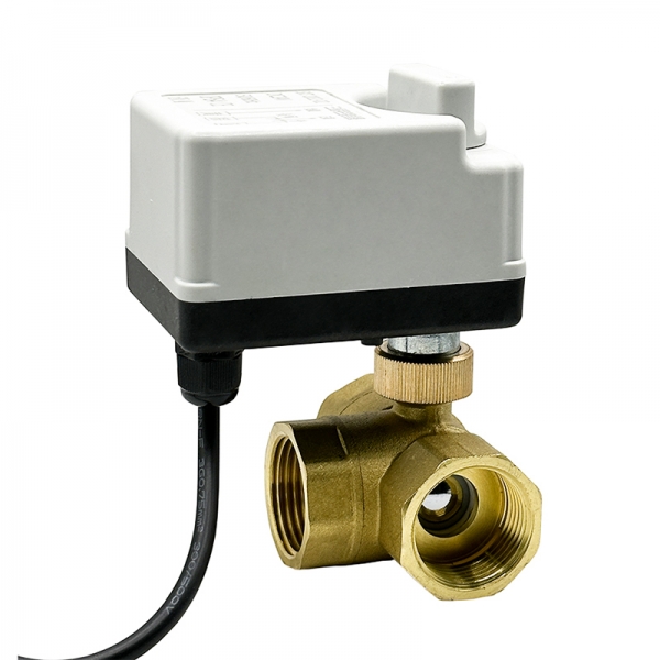 3 Way Motorized Ball Valve Electric Ball valve Brass Ball Valve Two Line Control With Manual Switch