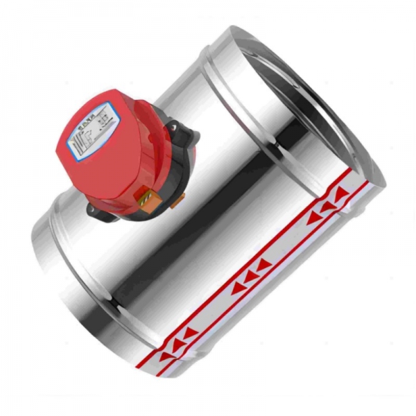 51mm to 200mm Stainless Steel Air Ventilation Conditioning Motorized Round Duct Air Volume Control Damper Electric With Actuator