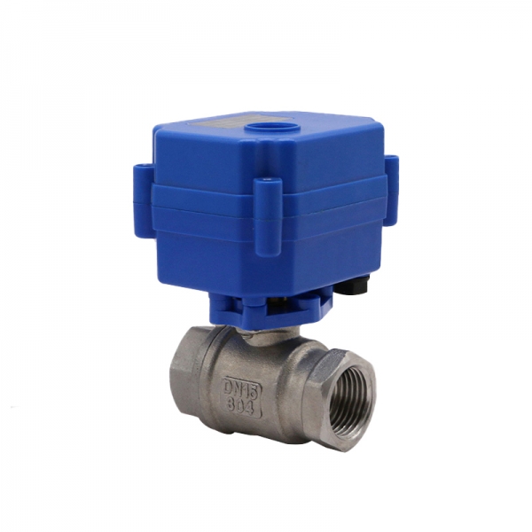 Motorized Ball Valve 2-way Stainless Steel Electric Ball Valve 2-wire Electric Actuator AC/DC 9-24V