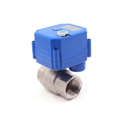 304 Stainless Steel Motorized Ball Valve Electric Ball Valve With Manual Switch Electric Actuator AC/DC 9-24V