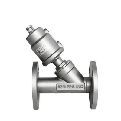 Stainless Steel Pneumatic Flange Angle Seat V...