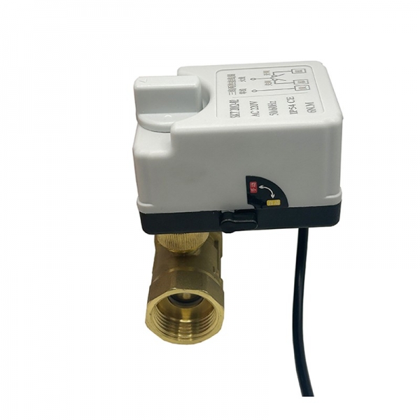 2 Way Motorized Ball Valve 220V 12V 24V 3-Wire 2 Point Control Brass Electric Ball Valve With Manual Switch
