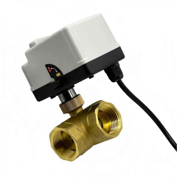 3 Way Motorized Ball Valve Electric Ball valve Brass Ball Valve Two Line Control With Manual Switch
