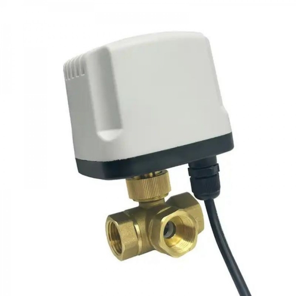 3 Way IP65 Waterproof Motorized Ball Valve 3-Wire 2 Control T/L Type Brass Electric Ball Valve