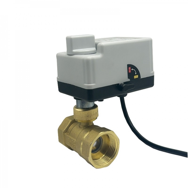 2 Way Motorized Ball Valve 220V 12V 24V 3-Wire 2 Point Control Brass Electric Ball Valve With Manual Switch