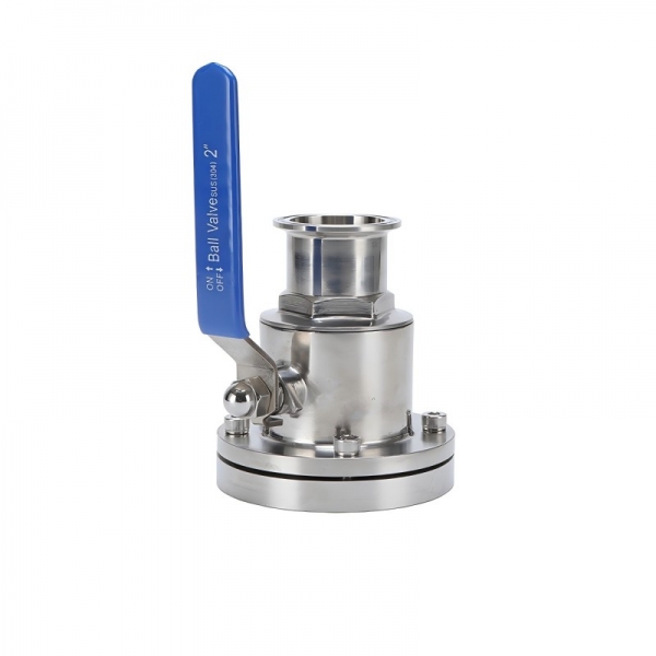 19mm to 102mm Sanitary Quick Release Tank Bottom Ball Valve Stainless Steel Flanged Tank Bottom Valve for Dairy Homebrewing