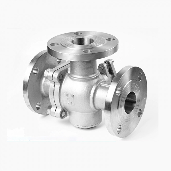 1/2inch to 3inch 304 Stainless Steel 3-way Flange Ball Valve Q44/Q45F-16P High Temperature Stainless Steel T/L Type Reversing Diverter Valve