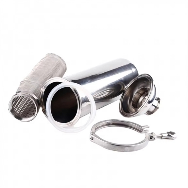 19mm to 102mm Food Grade Stainless Steel Clamp Type Quick Fitting Angle Filter Flexible Angle Filter Clamp Pipe Double Filter