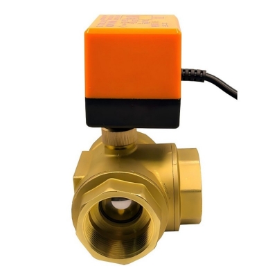 3 Way Motorized Ball Valve 220V 12V 24V 3-Wi...